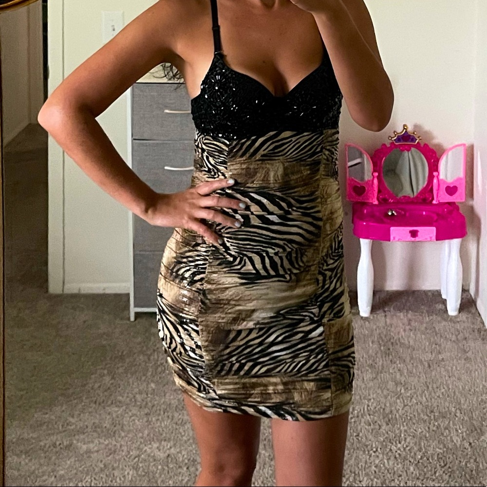 Papaya mini dress